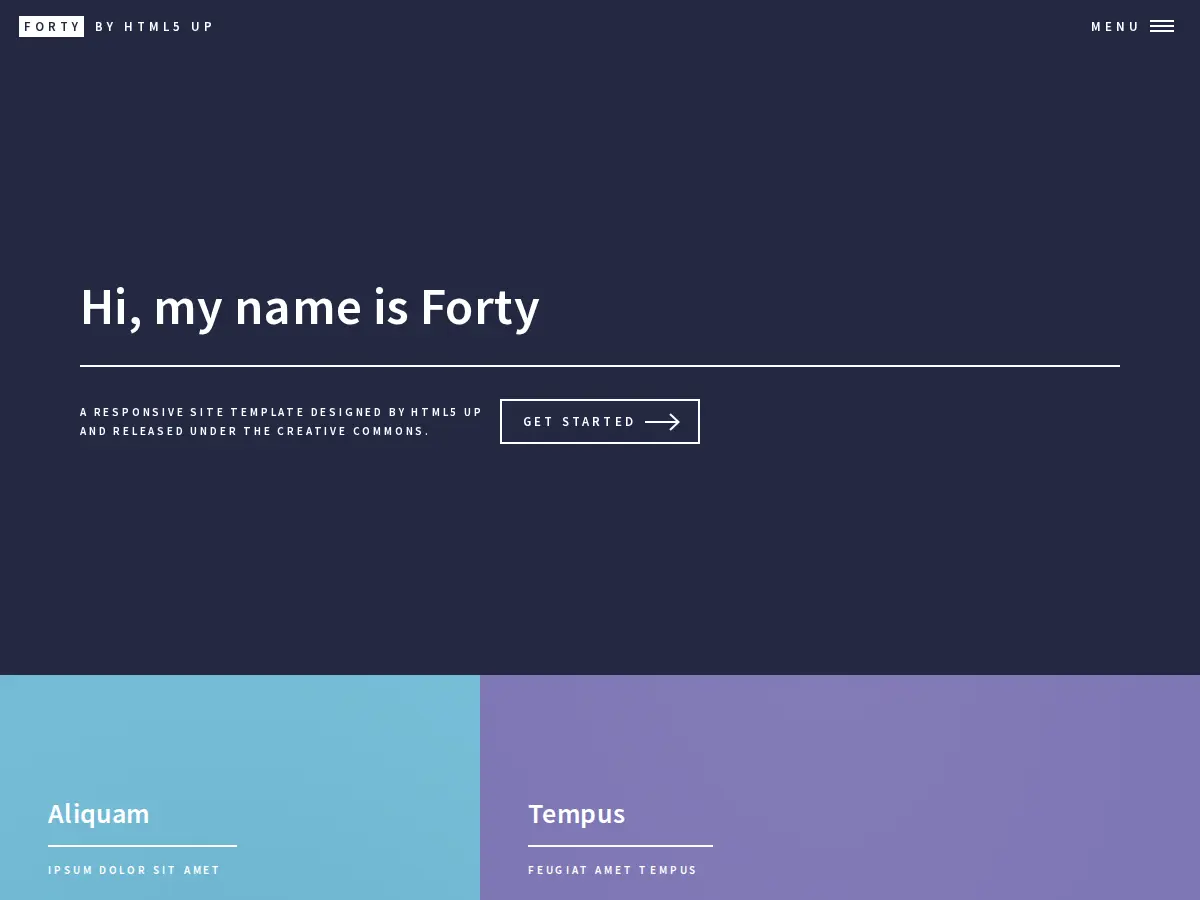 Plantilla Forty de HTML5 UP
