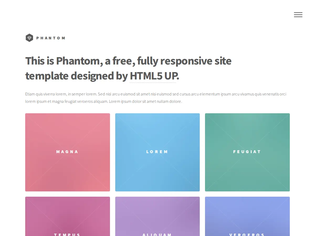 Plantilla Phantom de HTML5 UP