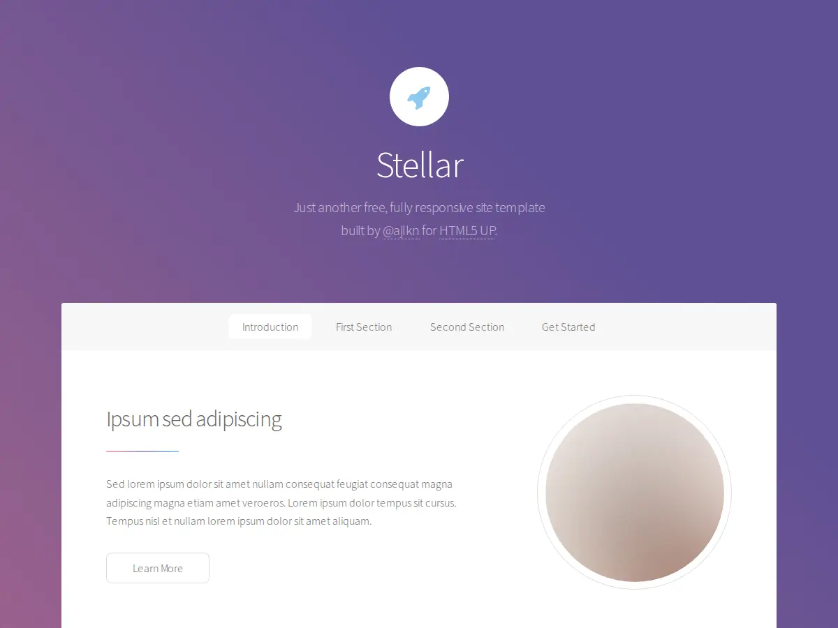 Plantilla Stellar de HTML5 UP
